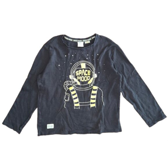 ZARA BOYS Pajama Top Long Sleeve Crew Neck SPACE MOOD astronaut - Picture 1 of 4